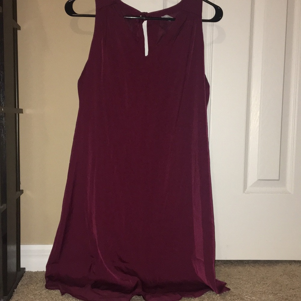 Bow back silk style dress